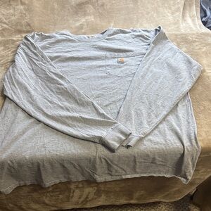 Carhartt Men's Light Gray Long Sleeve Tee